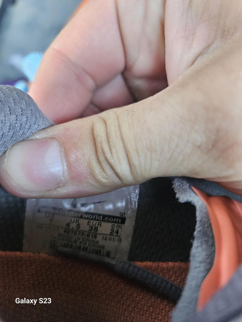 Nike Air Max+ 2012 Women’s 7 Dark Grey Coral Orange Running Shoes
